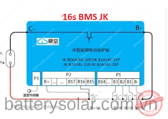 Sơ đồ đấu nối BMS jk